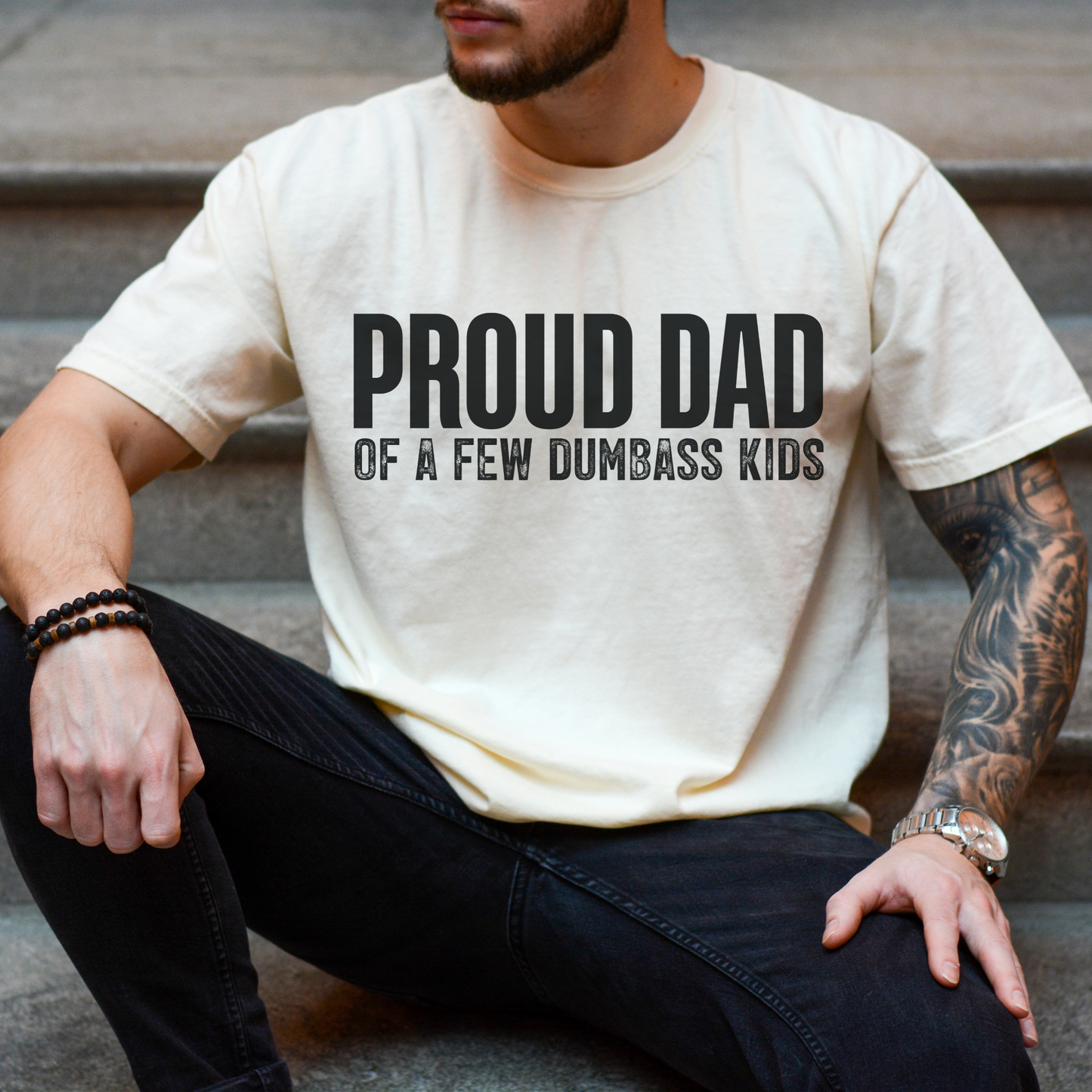 Proud Dad of a Few Dumbass Kids Tee – Funny Father’s Day Shirt, Comfort Colors Dad Gift, Sarcastic Parent T-Shirt