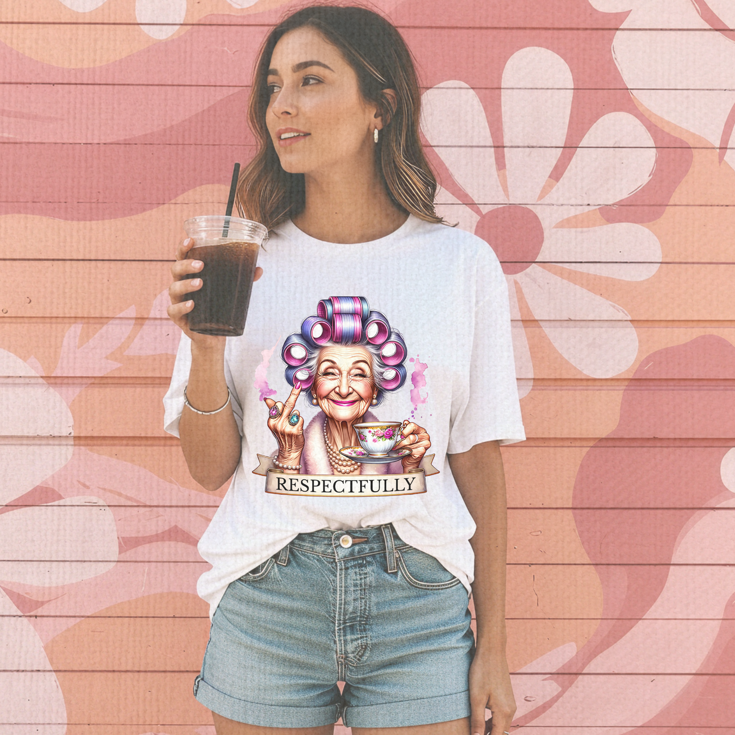 Respectfully Shirt – Funny Sassy Grandma Tee | Retro Comfort Colors