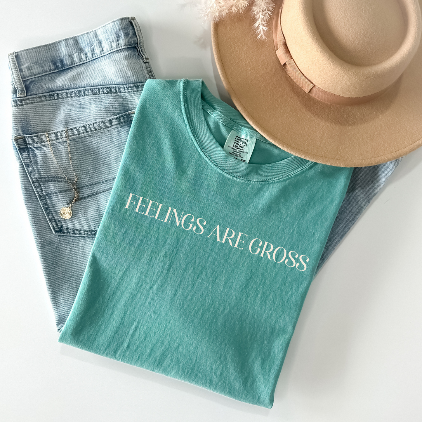 Feelings Are Gross Tee – Moody Minimalist Shirt for the Emotionally Done