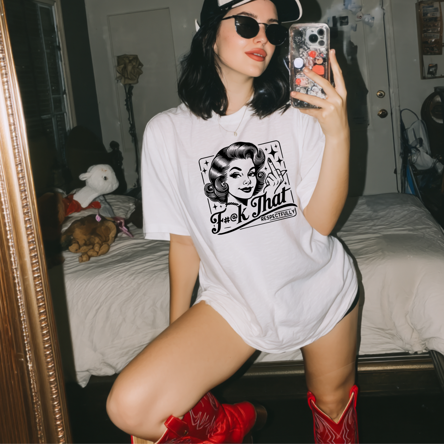 F#@k That Shirt – Retro Middle Finger Tee | Respectfully Sassy Comfort Colors