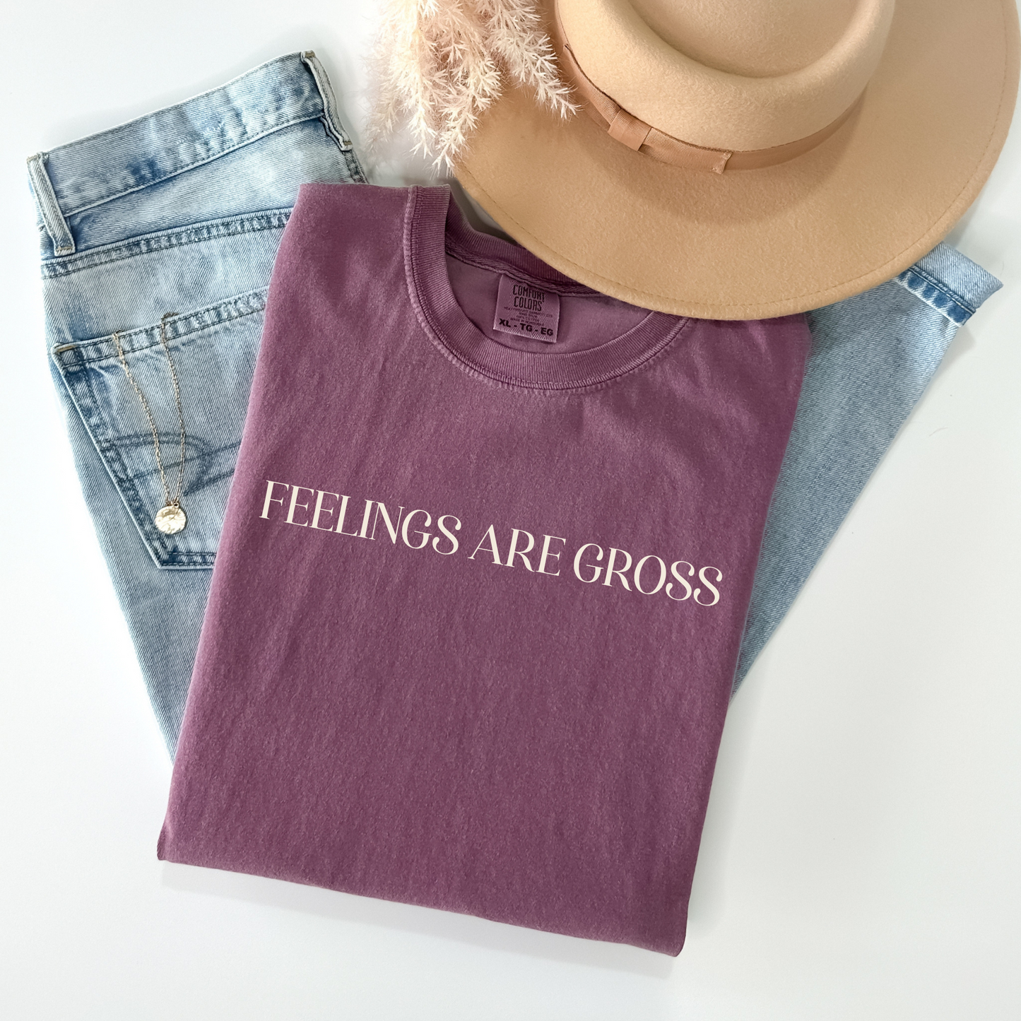 Feelings Are Gross Tee – Moody Minimalist Shirt for the Emotionally Done