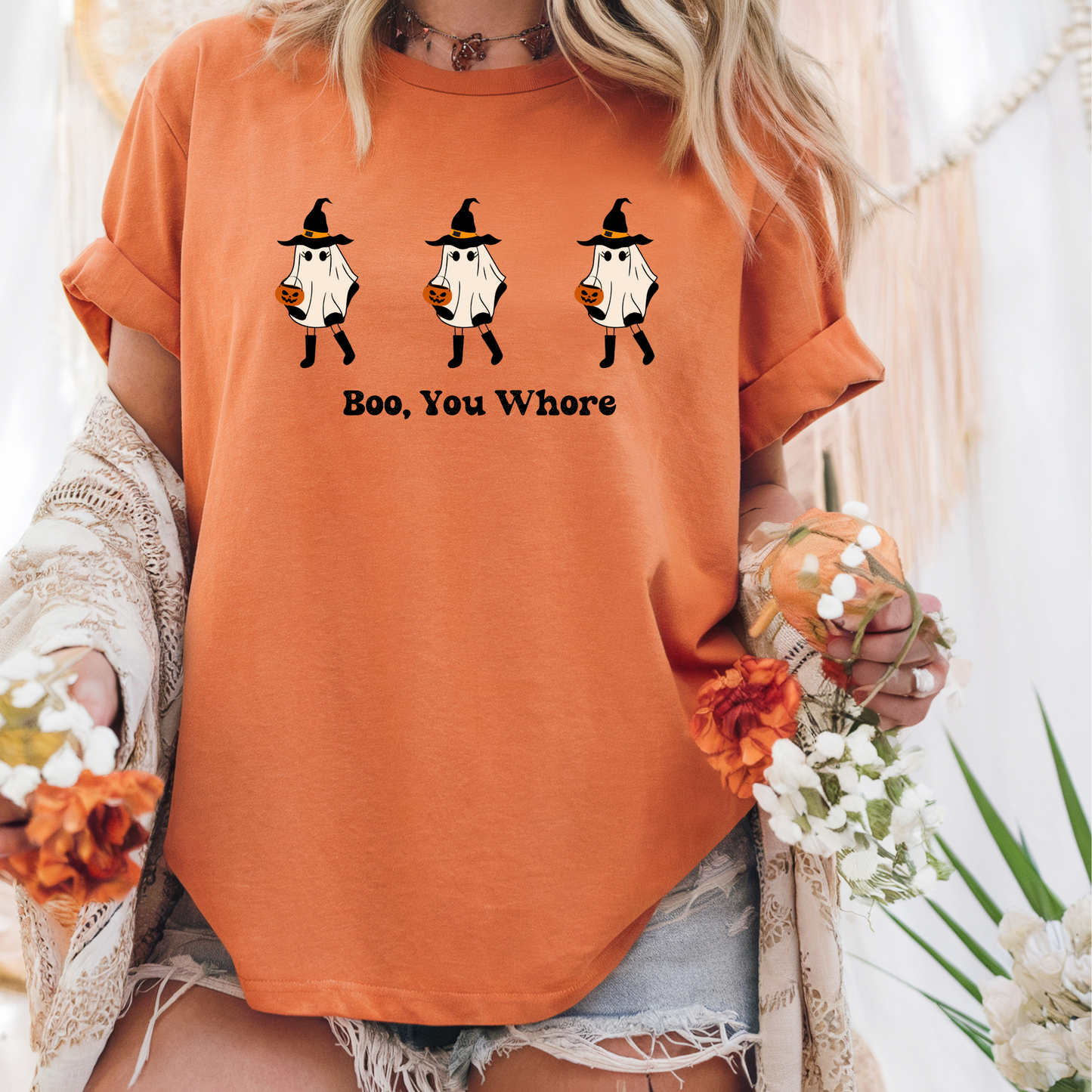 Boo Whore | Funny Halloween Shirt, Sweatshirt, or Hoodie