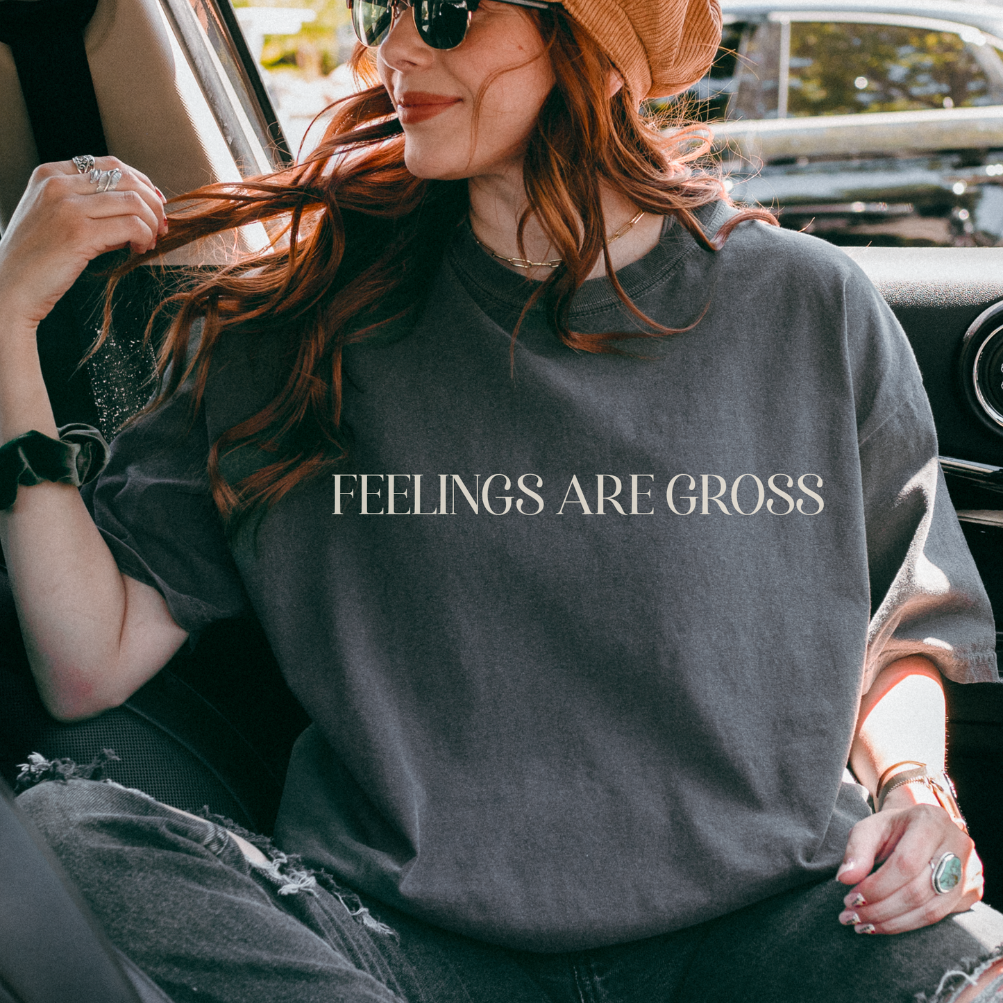 Feelings Are Gross Tee – Moody Minimalist Shirt for the Emotionally Done