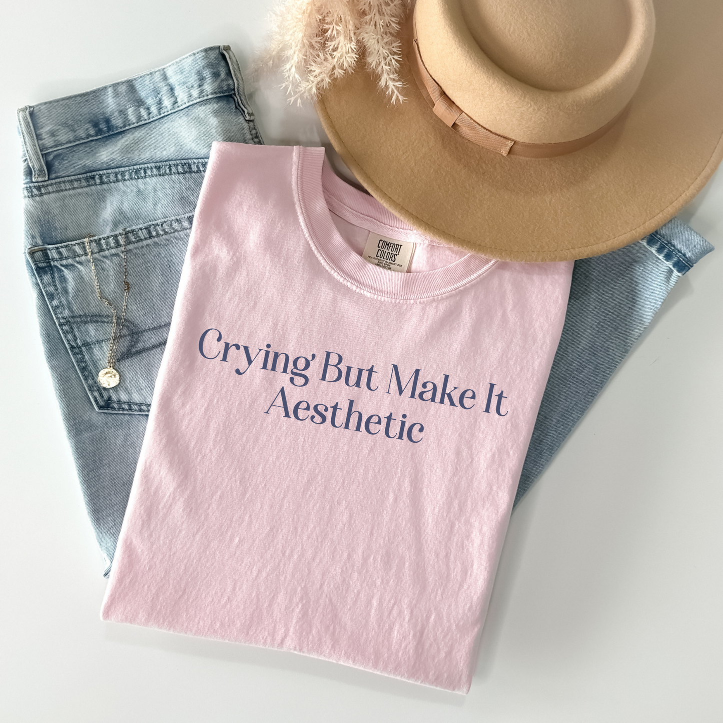 Crying’ But Make It Aesthetic Shirt – Funny Mental Health Comfort Colors Tee
