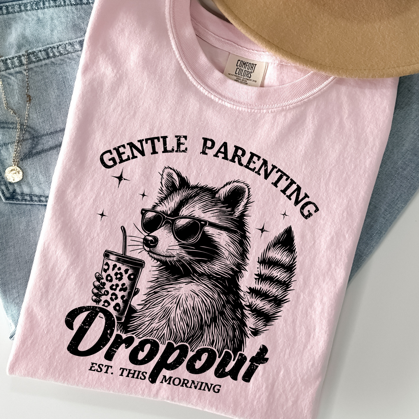 I’m Not Just a Mom Tee – Comfort Colors Funny Raccoon Shirt