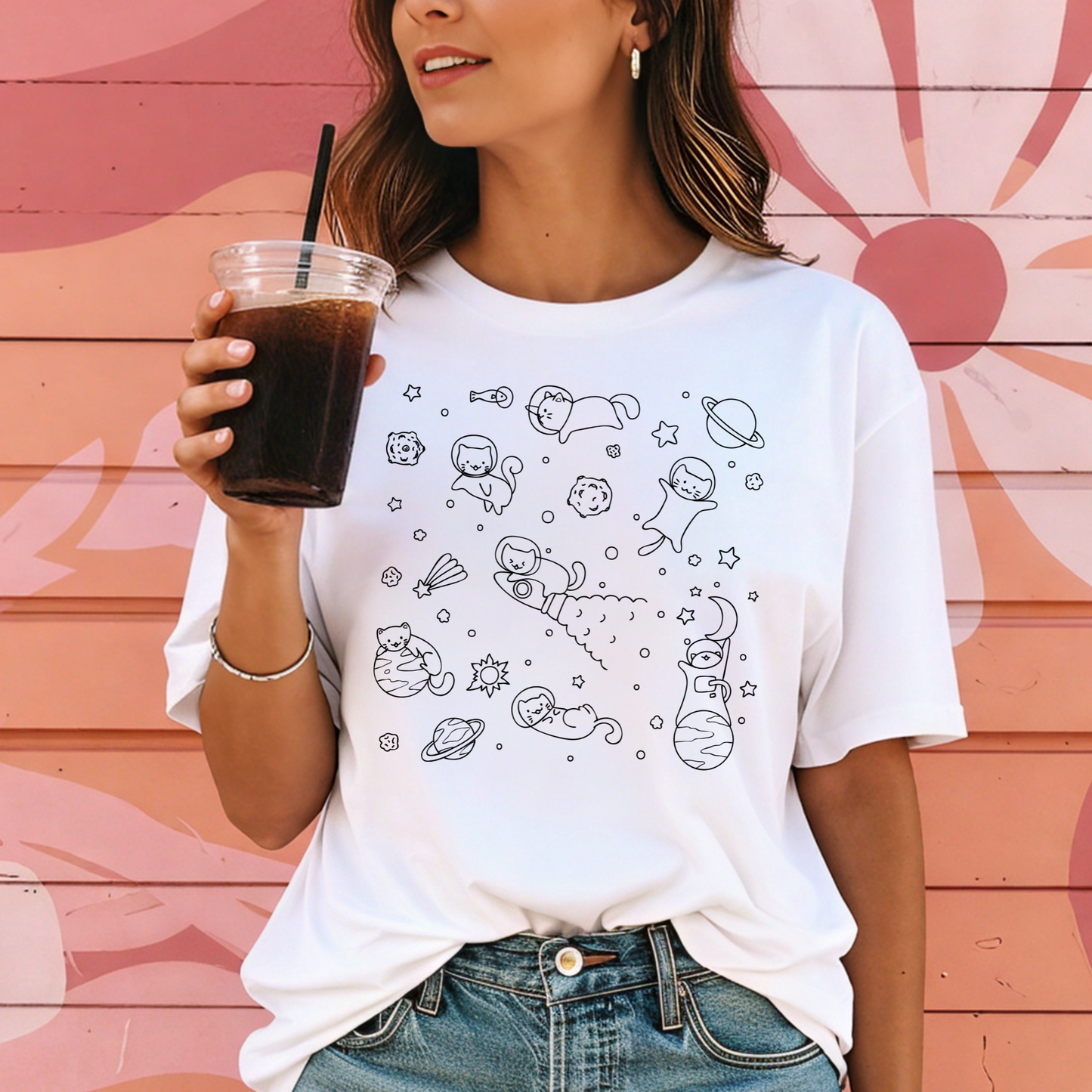 Space Cats Tee – Comfort Colors® Unisex Shirt