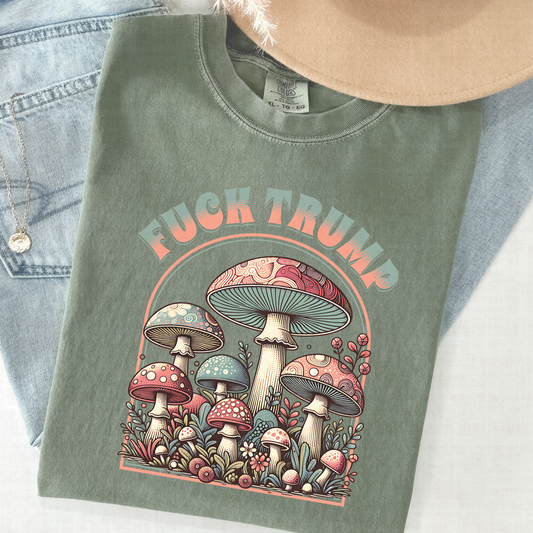 F*** Trump Mushroom Shirt – Trippy Anti-Trump Boho Tee | Comfort Colors