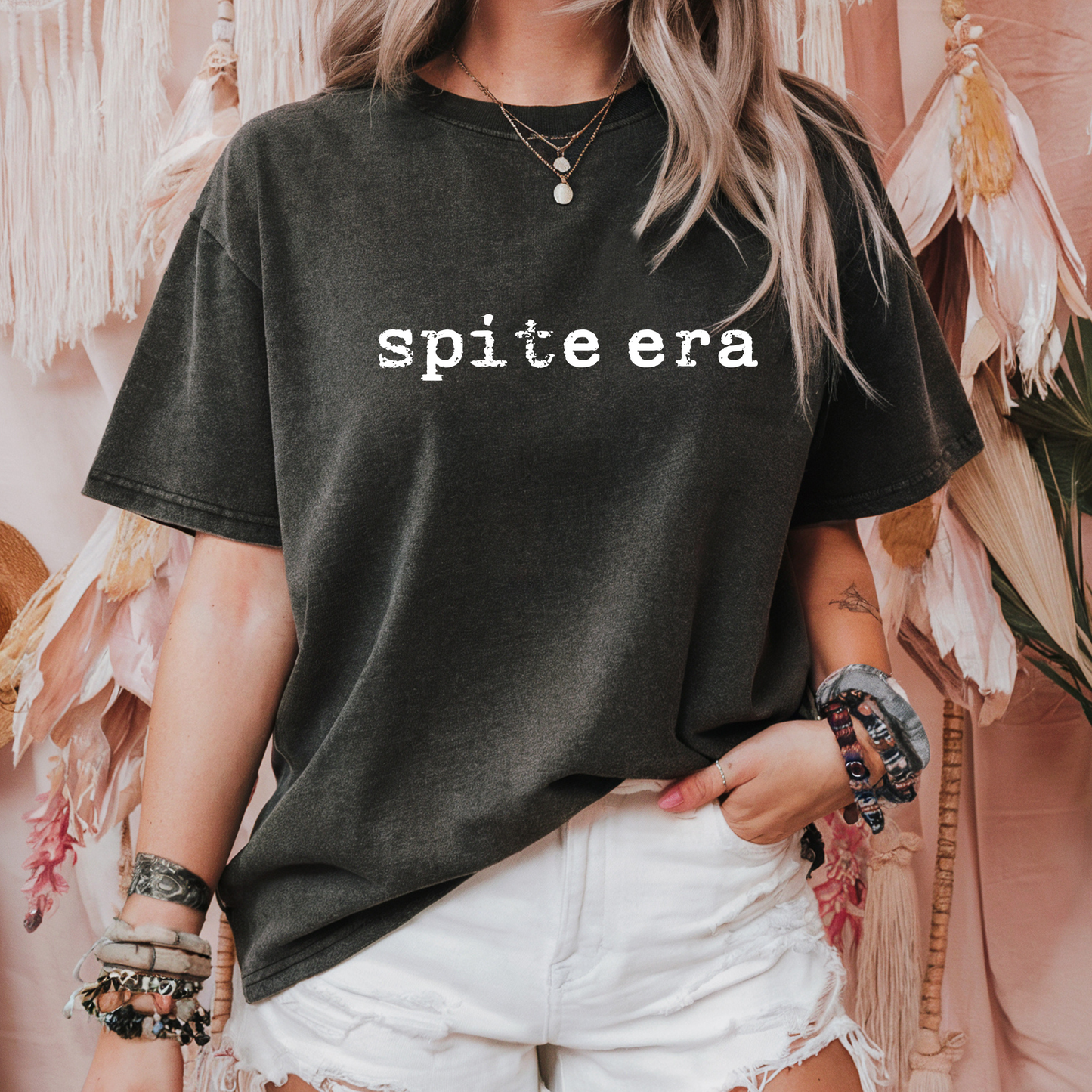 Spite Era Comfort Colors Tee – Funny Mood Shirt, Petty One Word Graphic Tee, Sarcastic Statement Shirt for Your Villain Arc