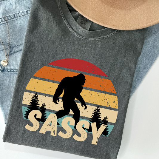 Sassy Bigfoot Shirt – Funny Sasquatch Graphic Tee | Comfort Colors Retro Camp Vibes