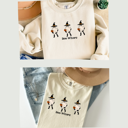 Boo Whore Spooky Set | Tee + Sweatshirt Bundle